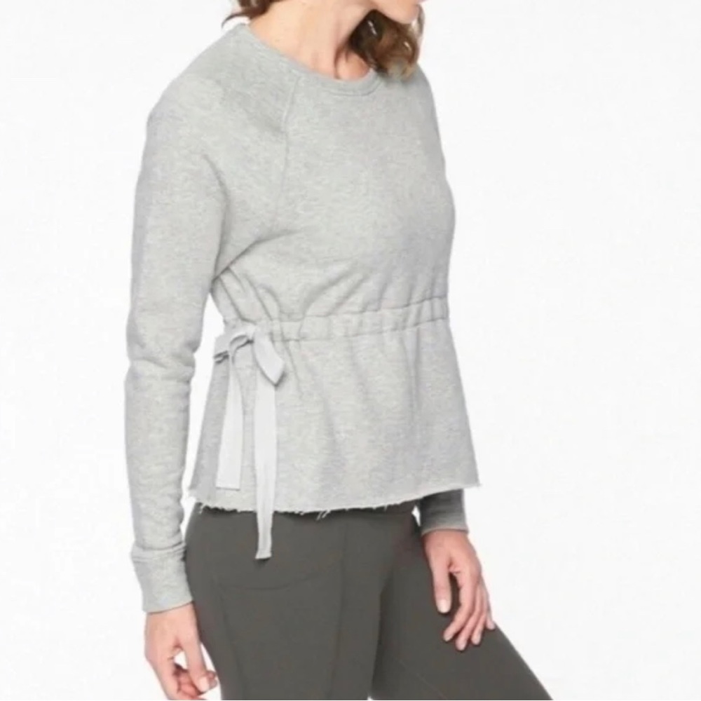 Athleta Side Tie Athletic Athleisure Gray
Sweater Women's Size M